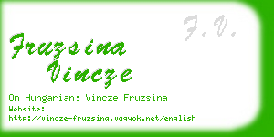 fruzsina vincze business card